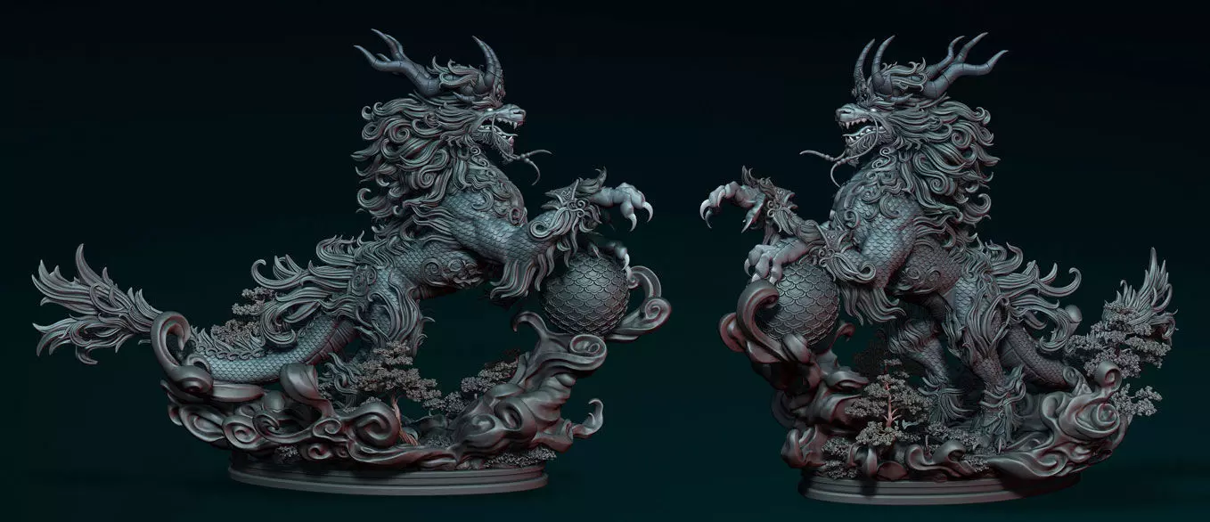Kirin Sculpture 3D print model_0