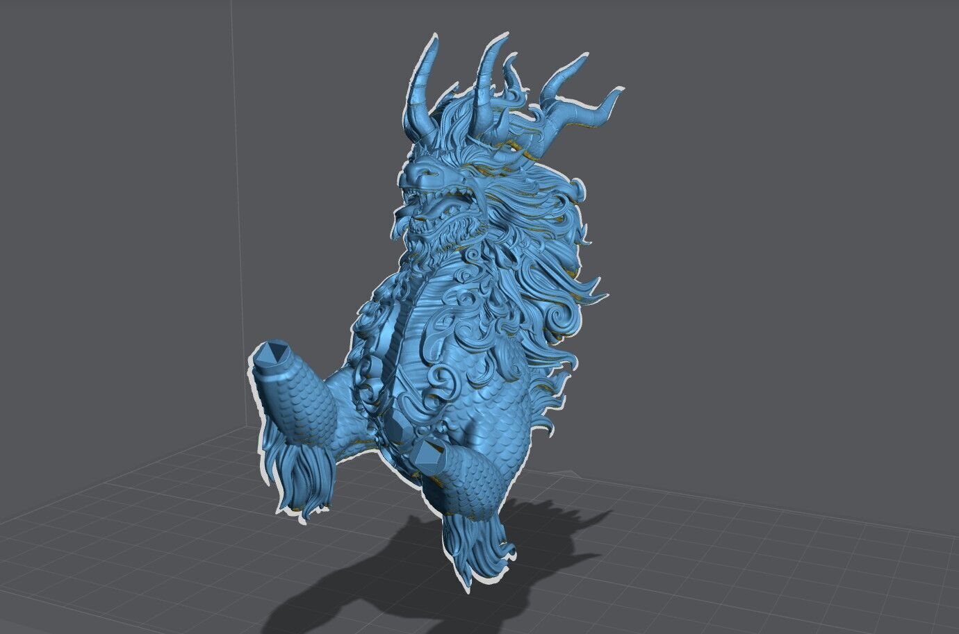 Kirin Sculpture 3D print model_8
