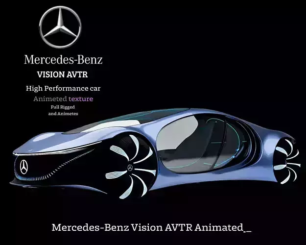Mercedes-Benz Vision AVTR Animated and Rigged 3D model