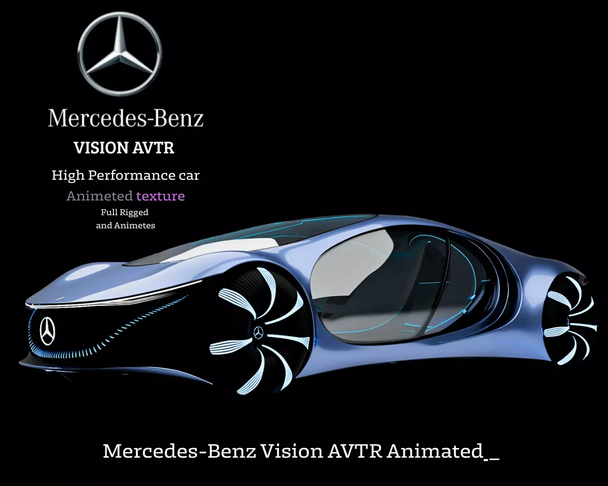 Mercedes-Benz Vision AVTR Animated and Rigged 3D model_0