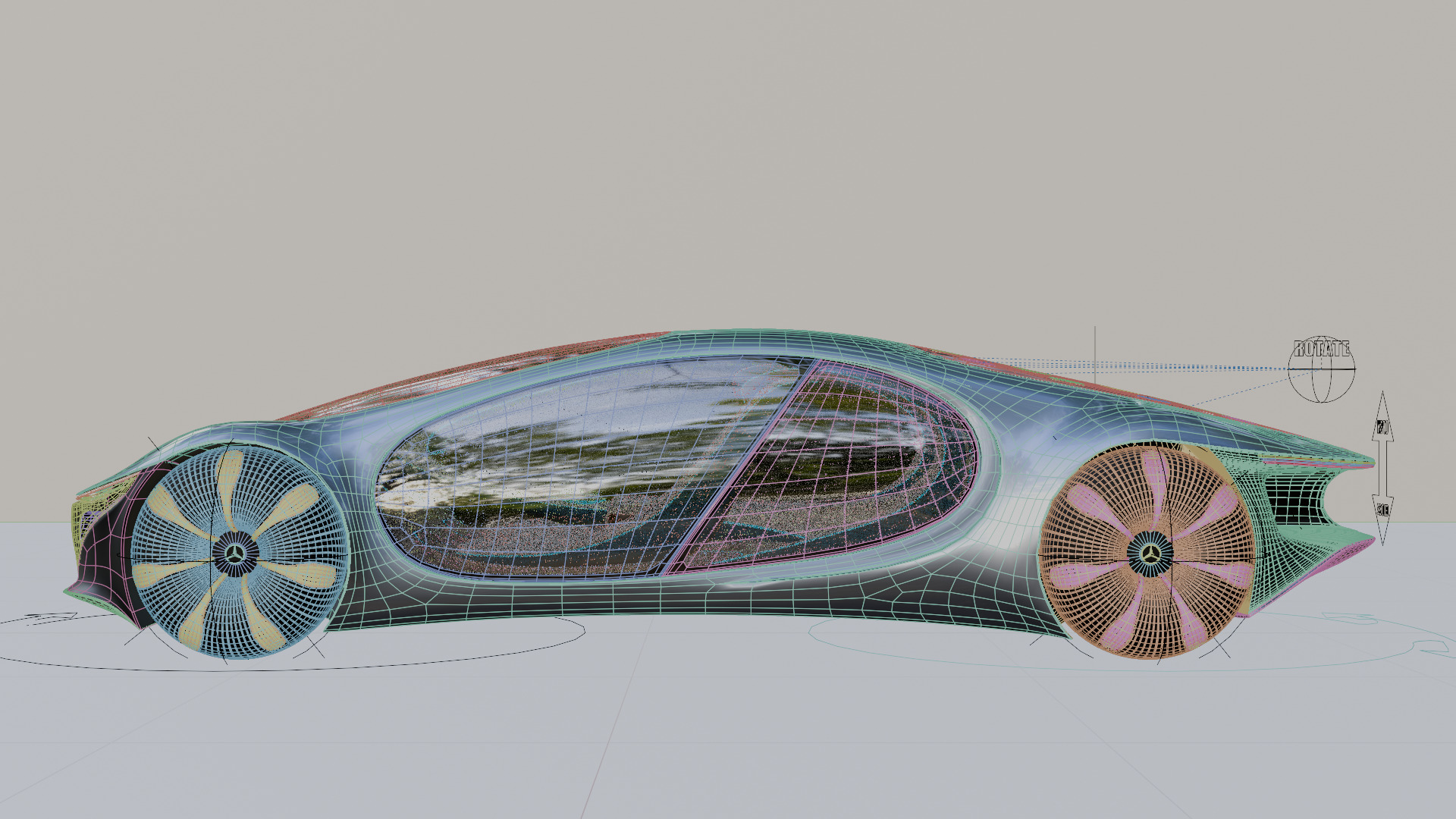 Mercedes-Benz Vision AVTR Animated and Rigged 3D model_4