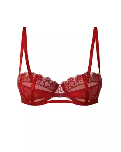 Women Balconette Lace Bra 3D model