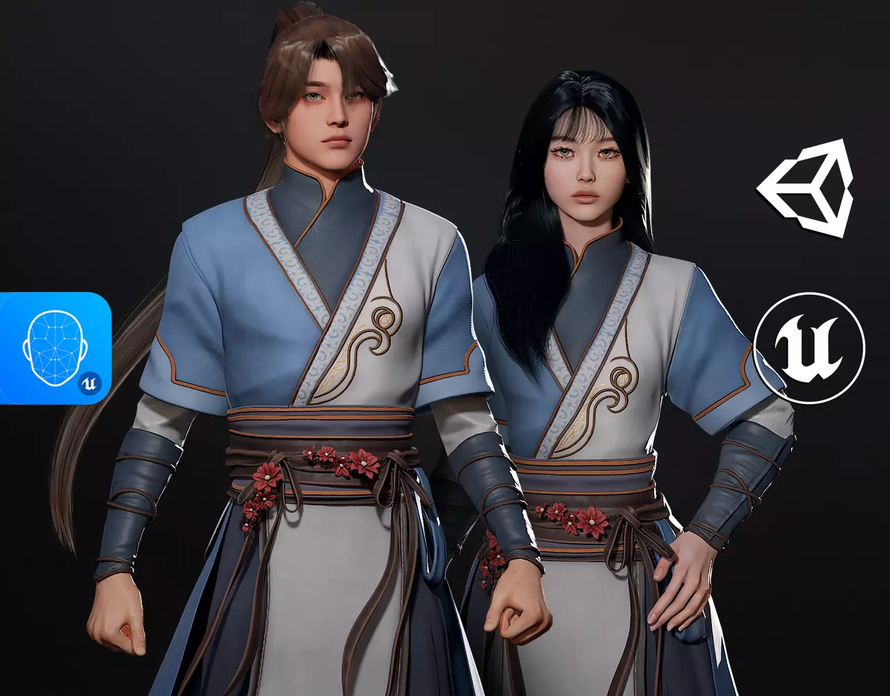 River Spirit Waterbender - Game Ready Low-poly 3D model_0