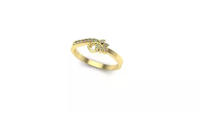 diamond ring 3d cad model