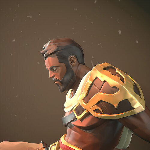 Desert Warrior Low-poly 3D model