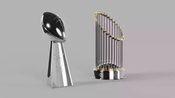 NFL Vince Lombardi and MLB Commissioners Trophies Pack