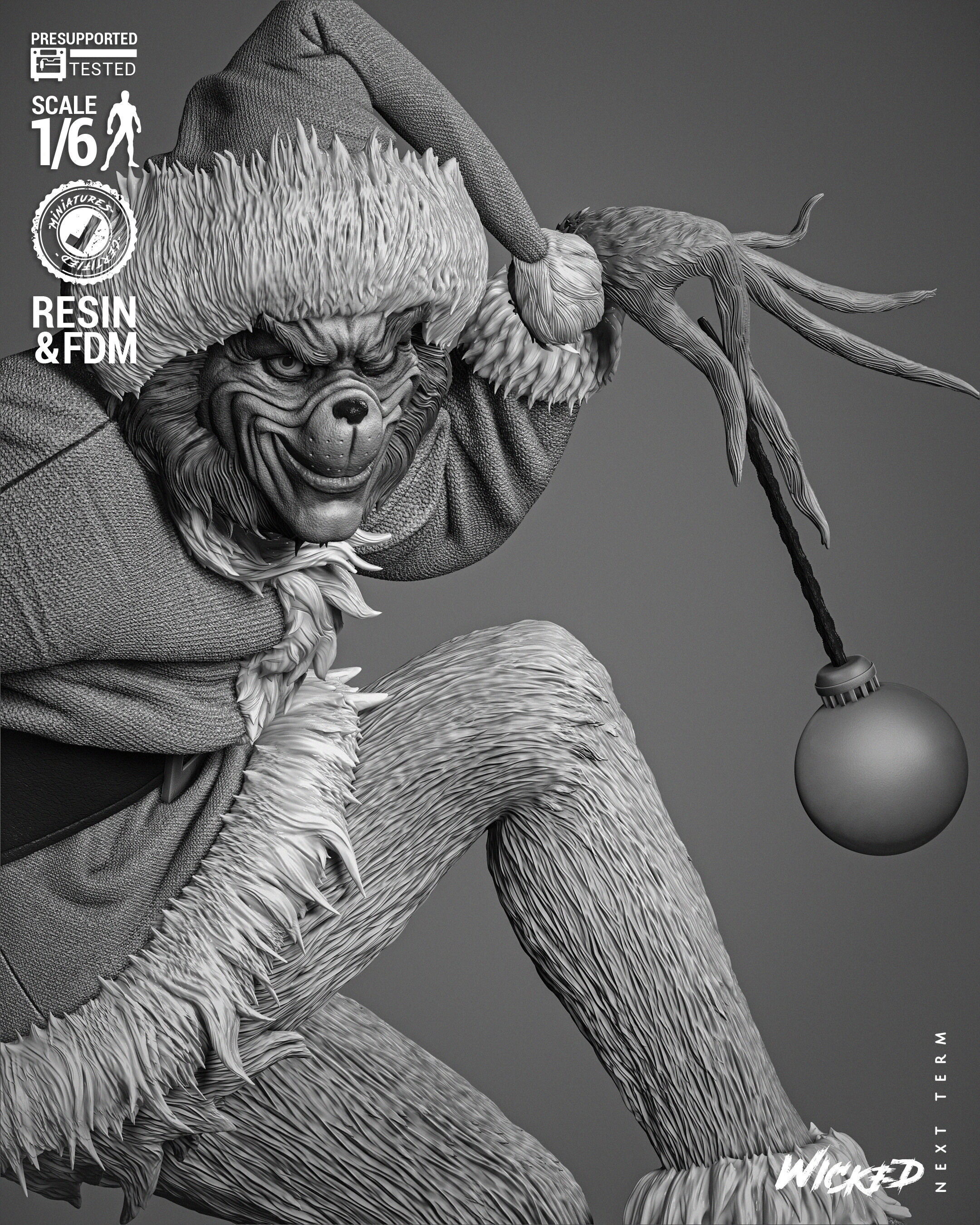 Wicked Movies Grinch Sculpture 3D print model_39
