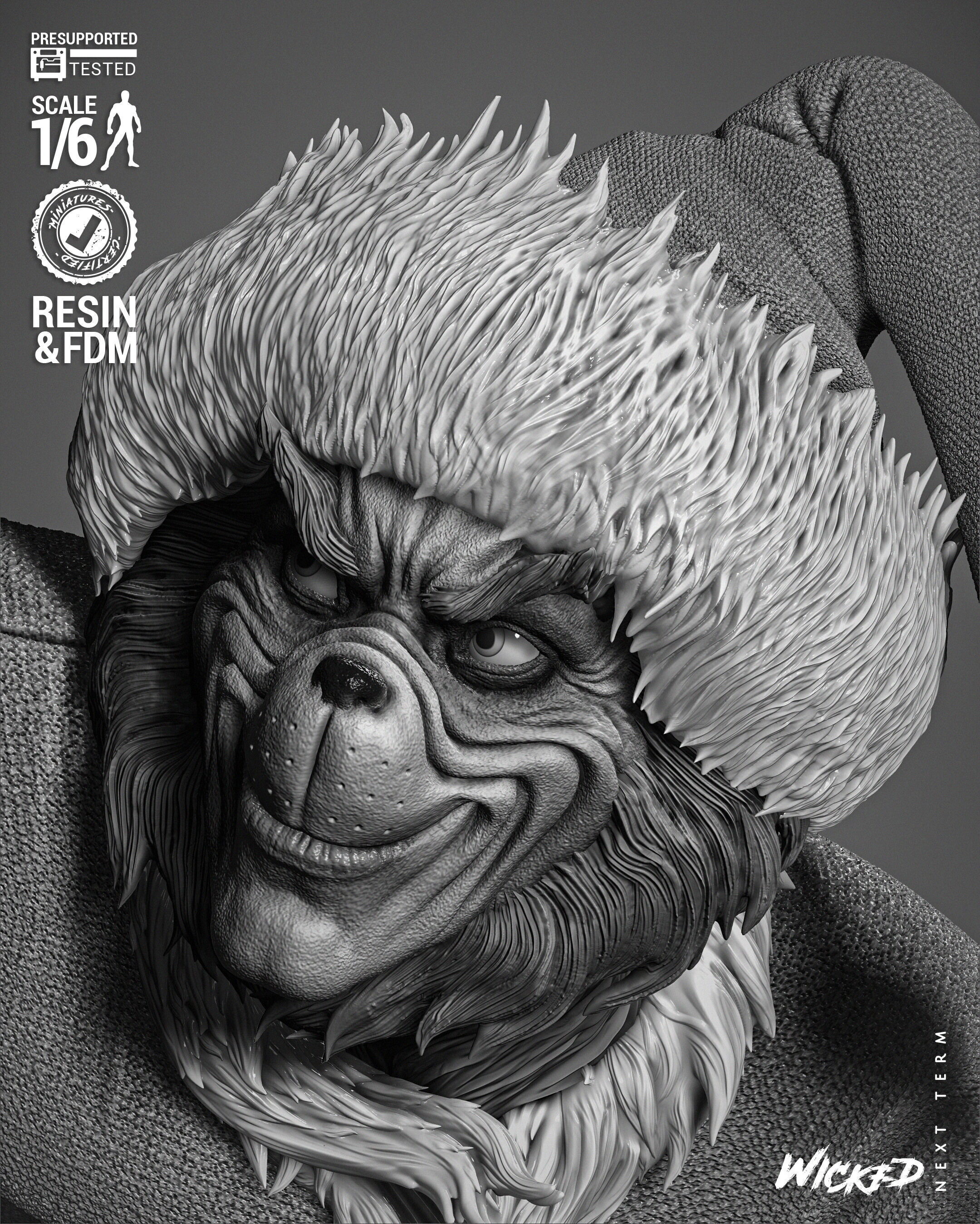 Wicked Movies Grinch Sculpture 3D print model_20