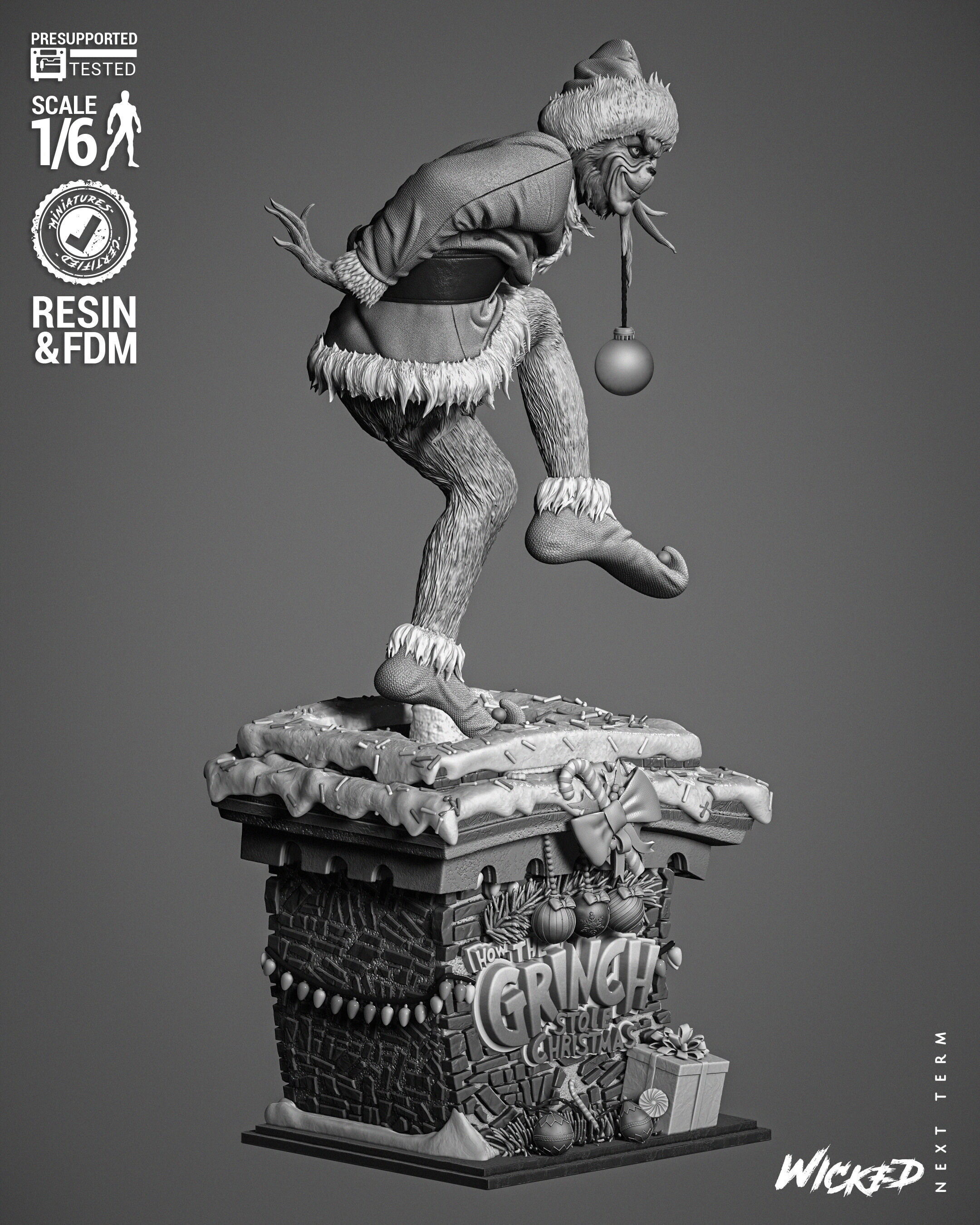 Wicked Movies Grinch Sculpture 3D print model_35