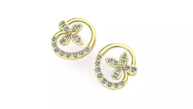stud earrings 3d cad files