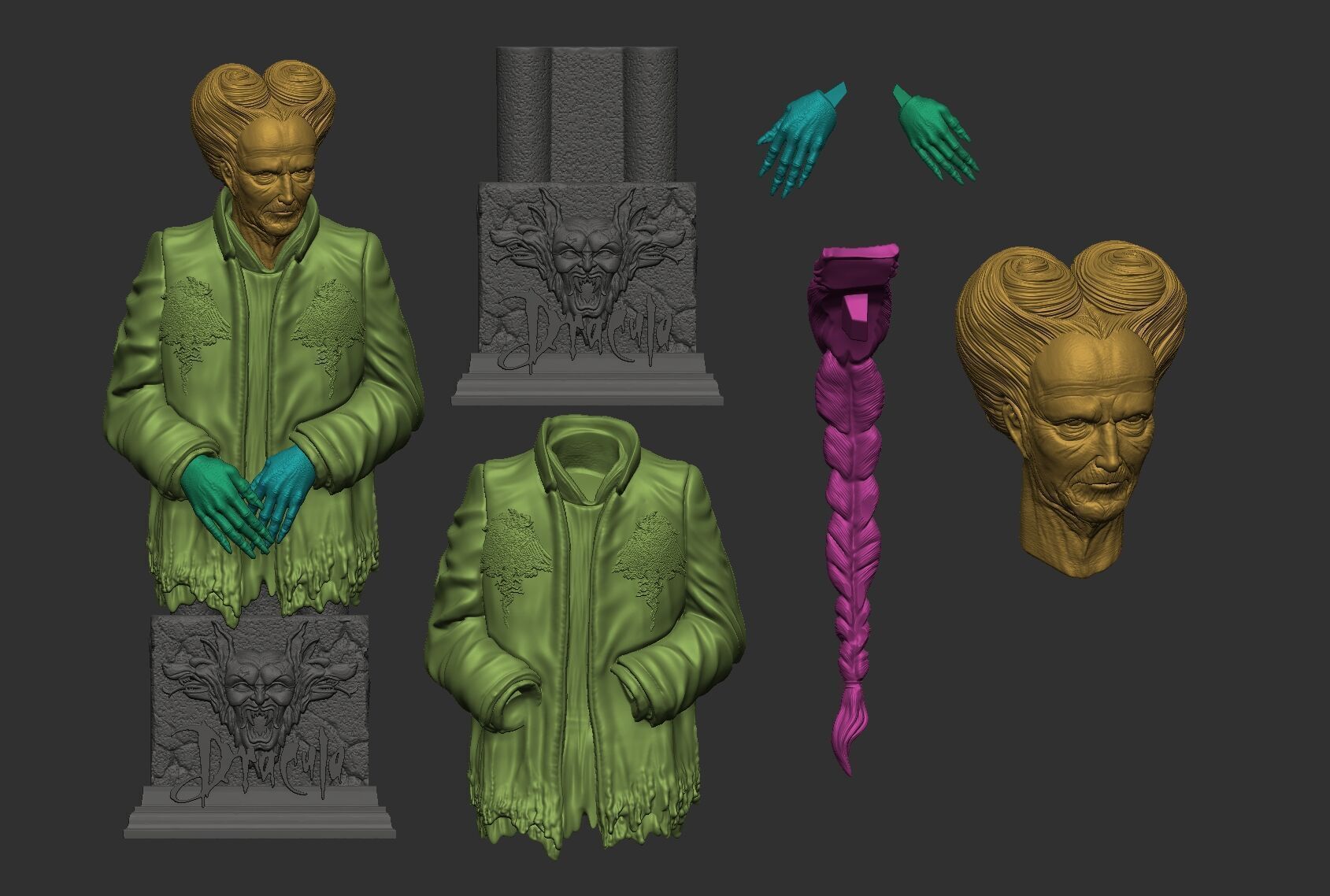 DRACULA BUST BY CREATIVE GEEK MB 3D print model_4