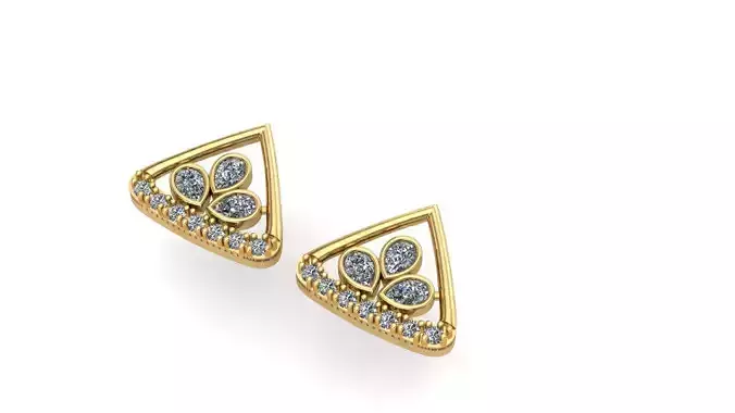 diamond stud earring 3d model