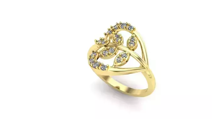 diamond ring 3d cad model