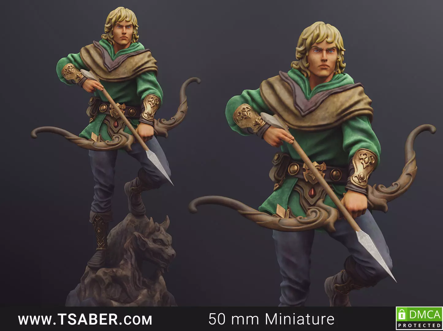 Archer Miniature 50 mm 3D print model