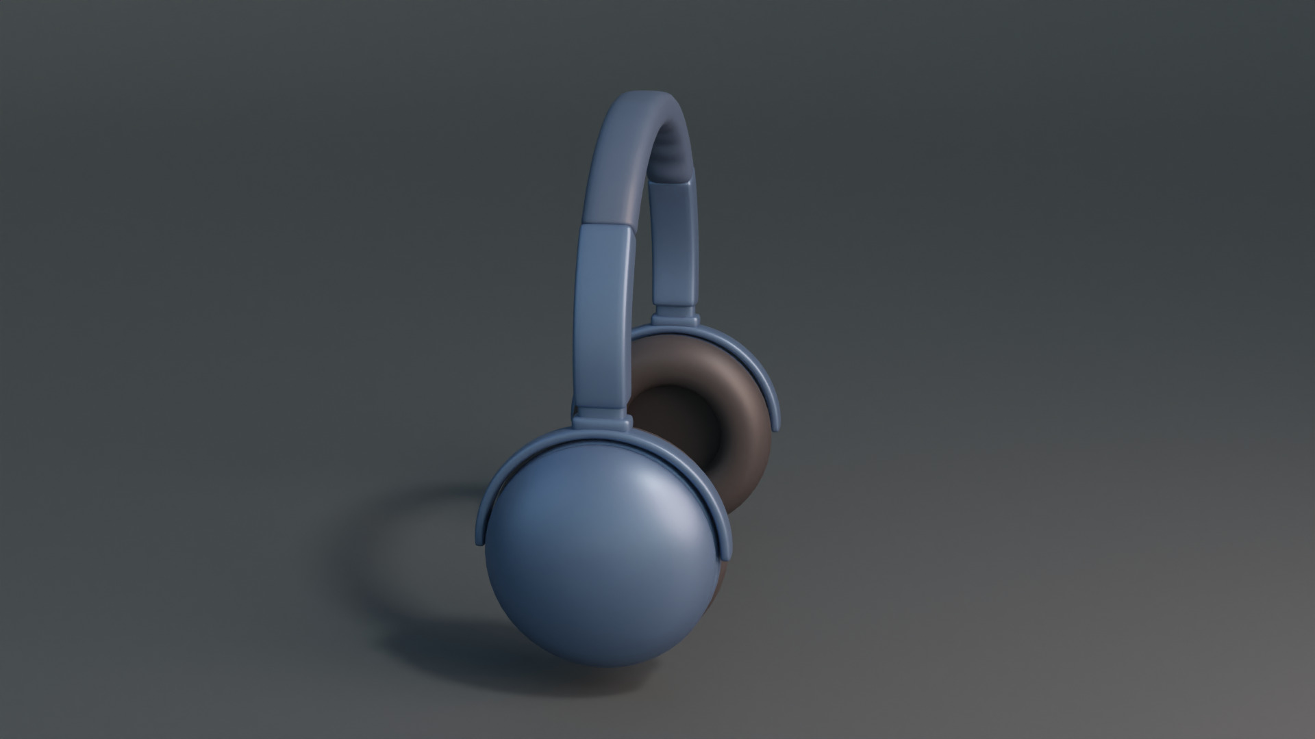 Cartoon headphone Low-poly 3D model_4