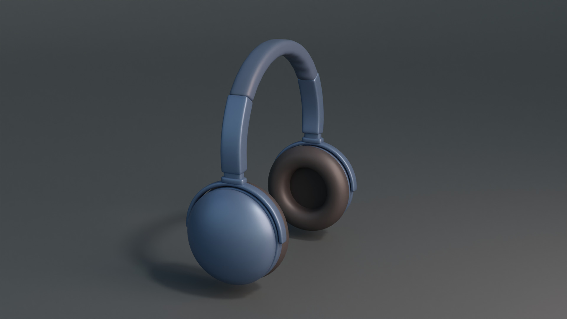 Cartoon headphone Low-poly 3D model_9