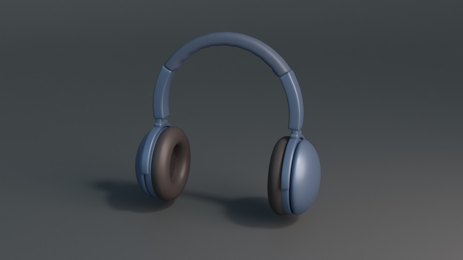Cartoon headphone Low-poly 3D model_13