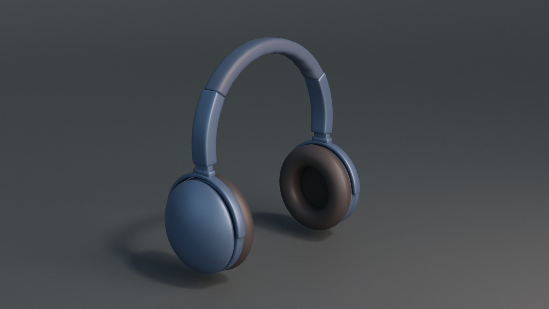 Cartoon headphone Low-poly 3D model_3