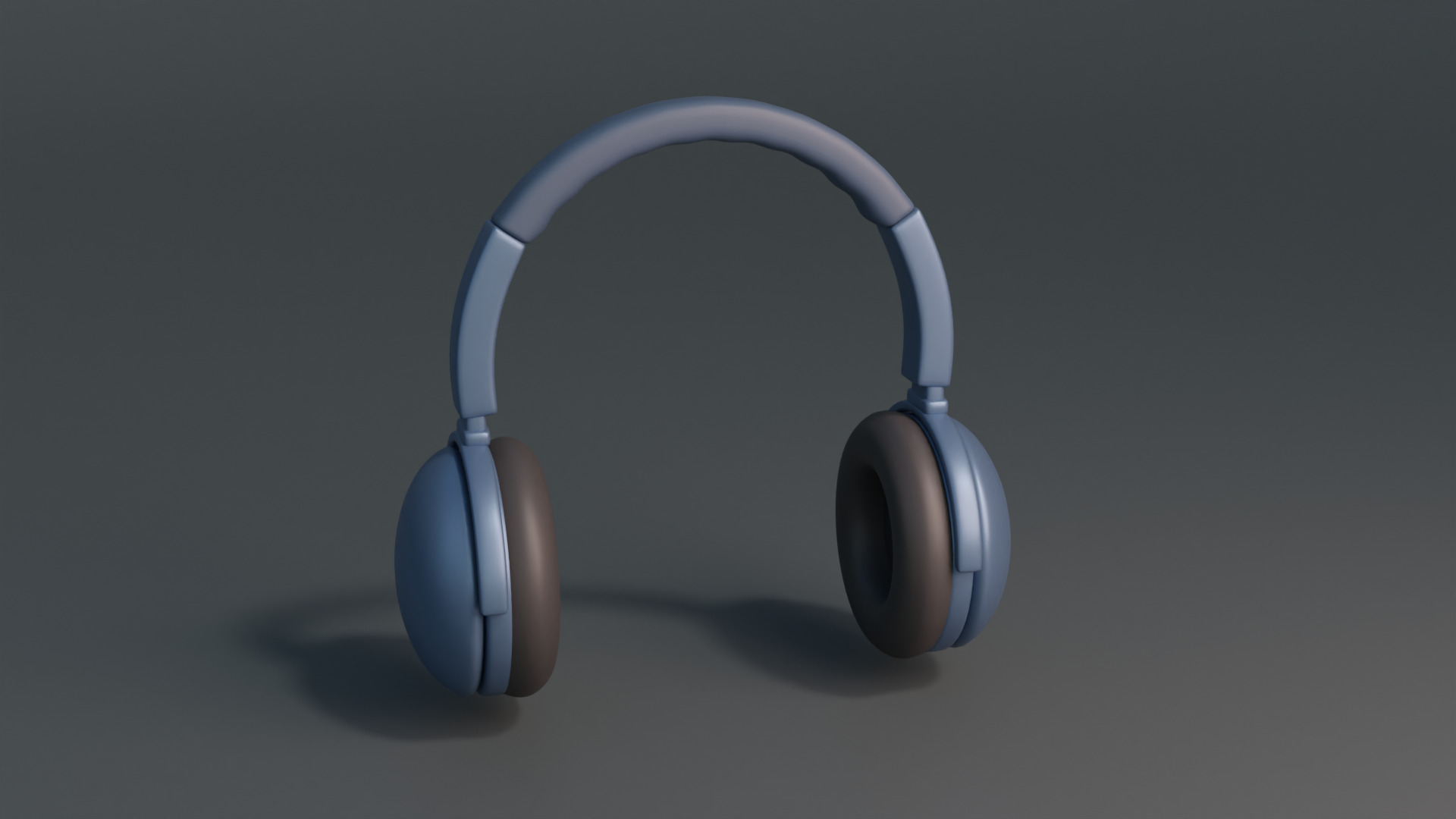 Cartoon headphone Low-poly 3D model_1