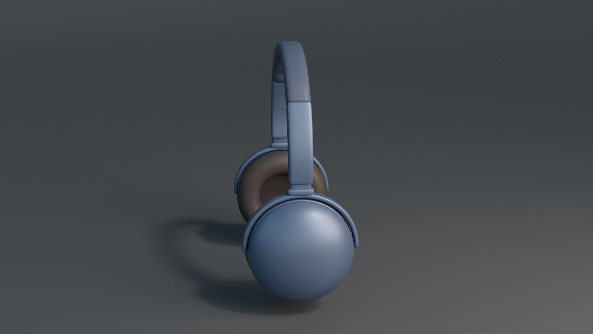 Cartoon headphone Low-poly 3D model_10