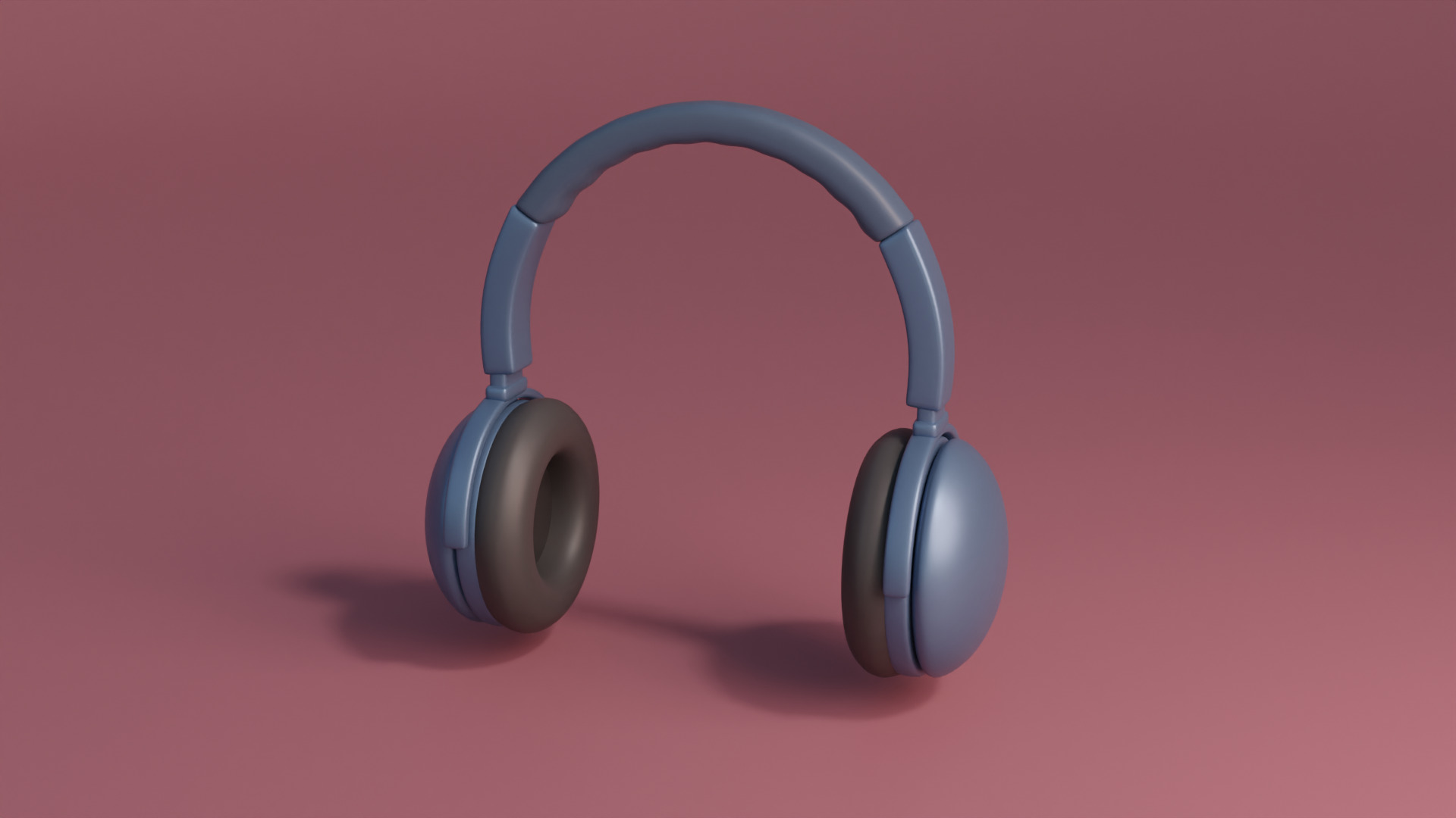 Cartoon headphone Low-poly 3D model_24