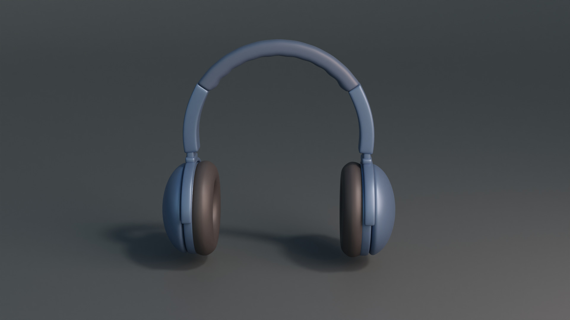 Cartoon headphone Low-poly 3D model_7