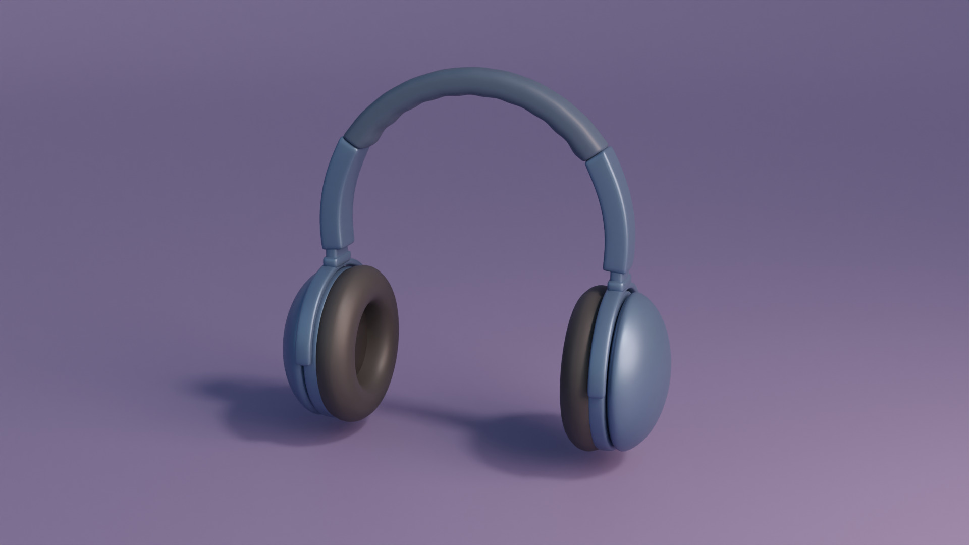 Cartoon headphone Low-poly 3D model_23
