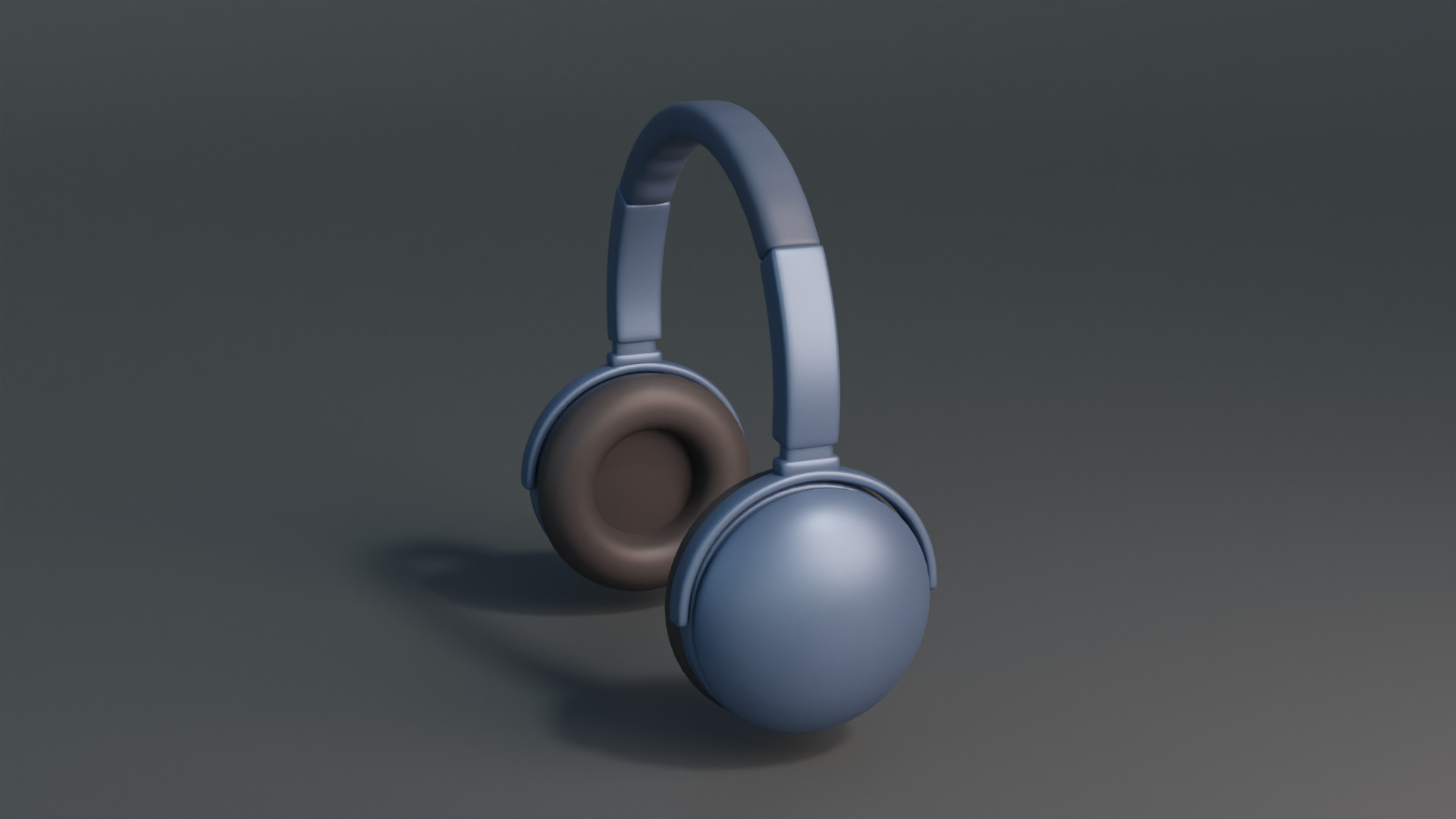 Cartoon headphone Low-poly 3D model_5
