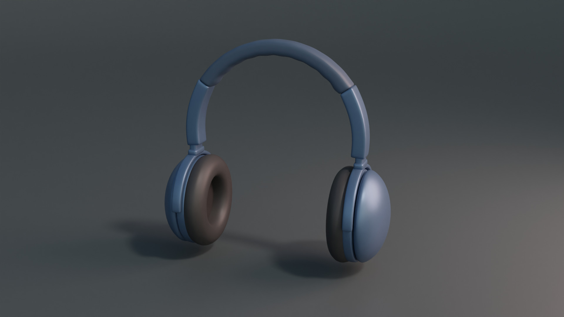 Cartoon headphone Low-poly 3D model_17