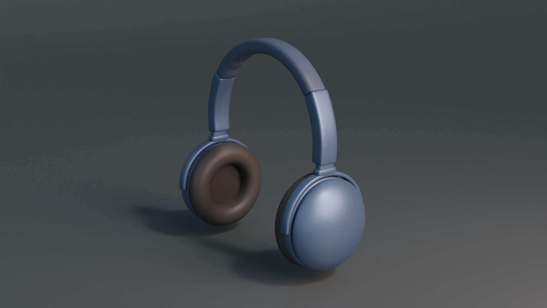 Cartoon headphone Low-poly 3D model_11