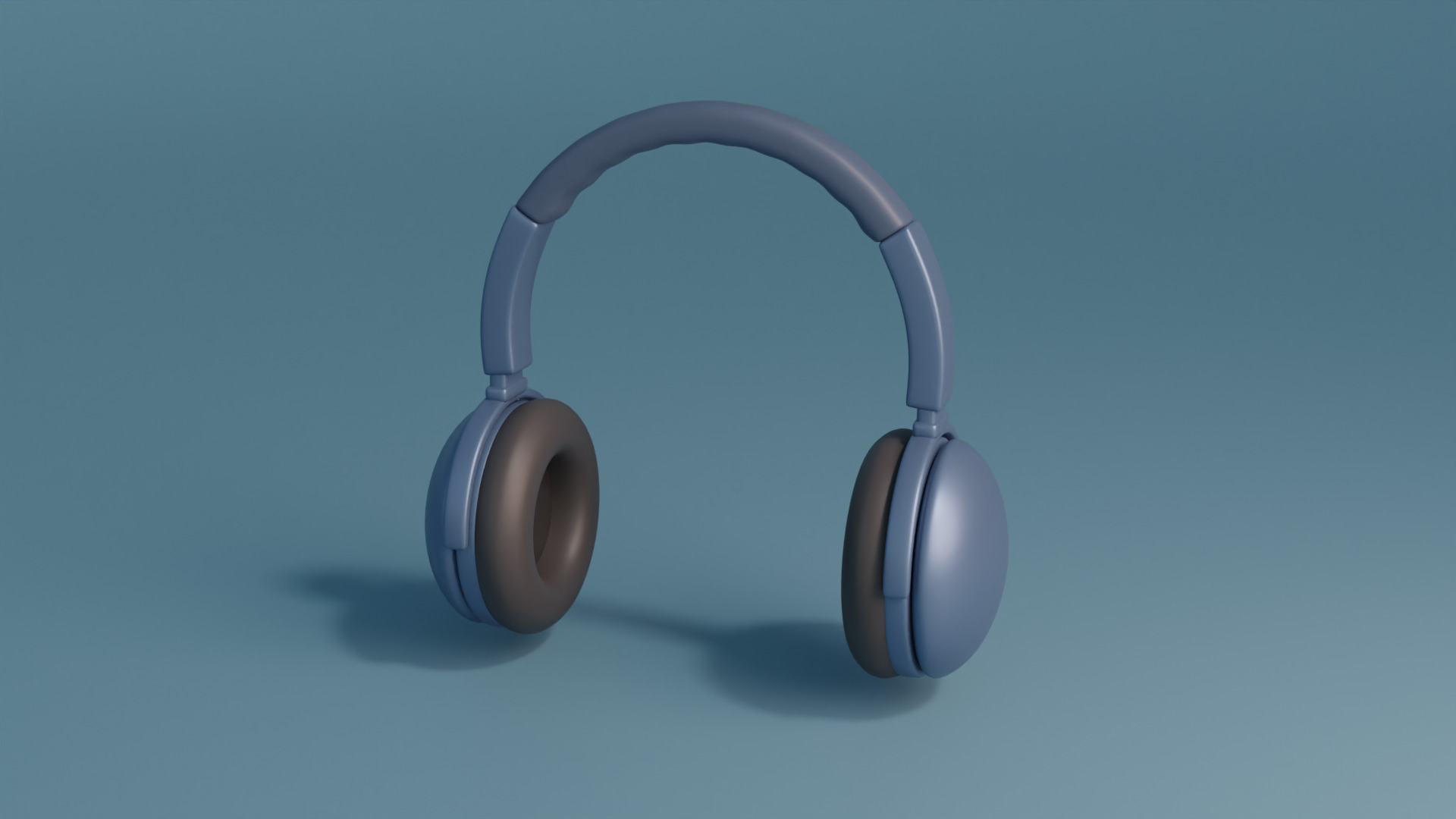 Cartoon headphone Low-poly 3D model_21