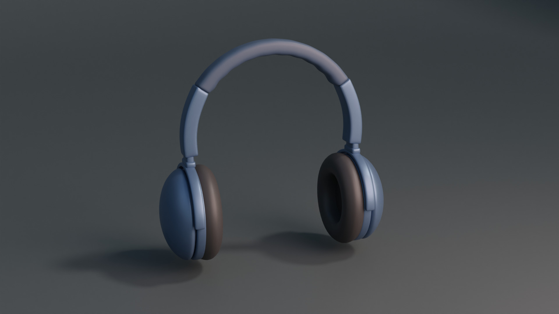 Cartoon headphone Low-poly 3D model_14