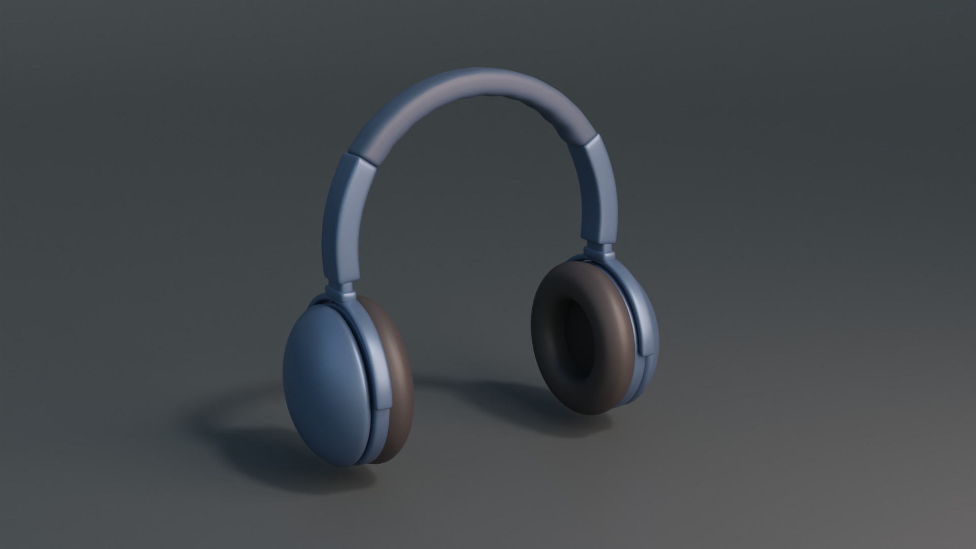 Cartoon headphone Low-poly 3D model_8