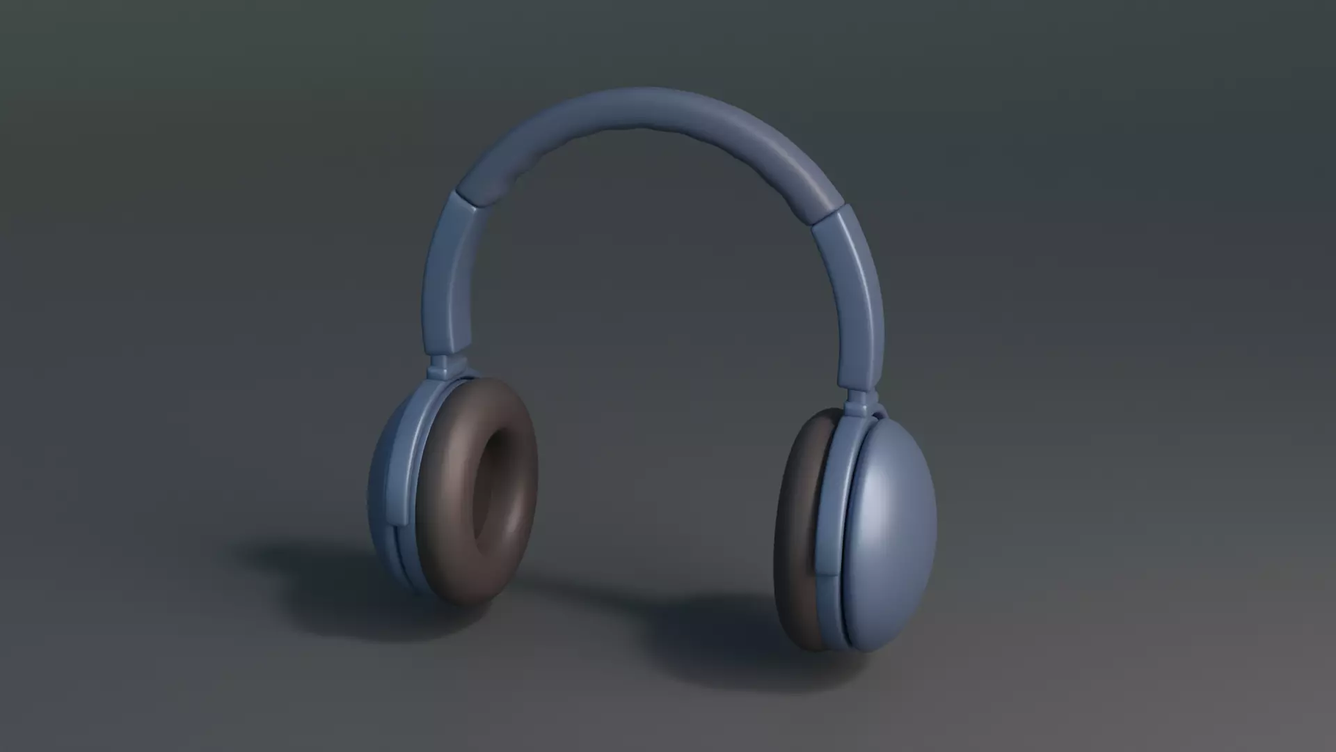 Cartoon headphone Low-poly 3D model_0