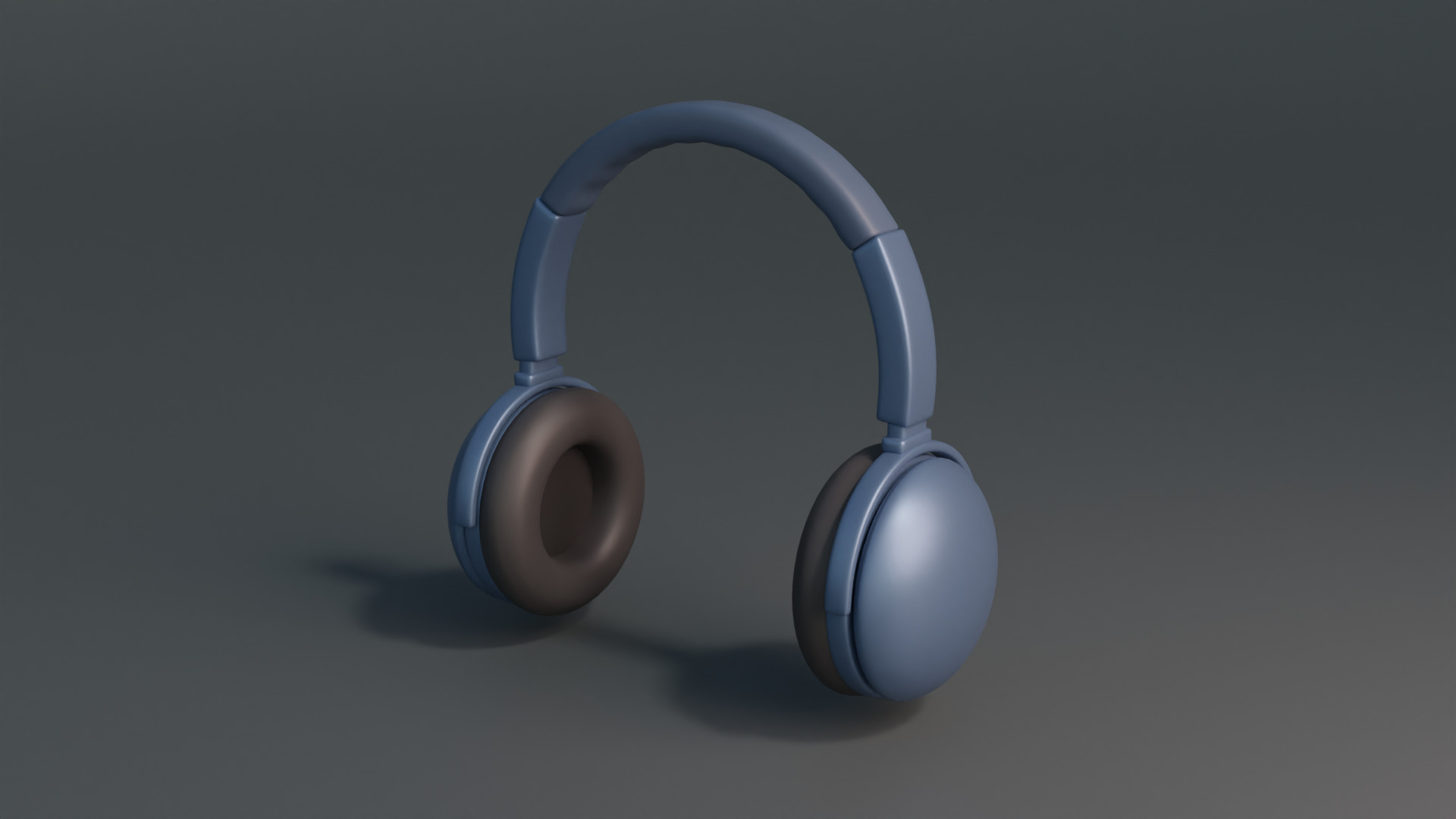 Cartoon headphone Low-poly 3D model_6