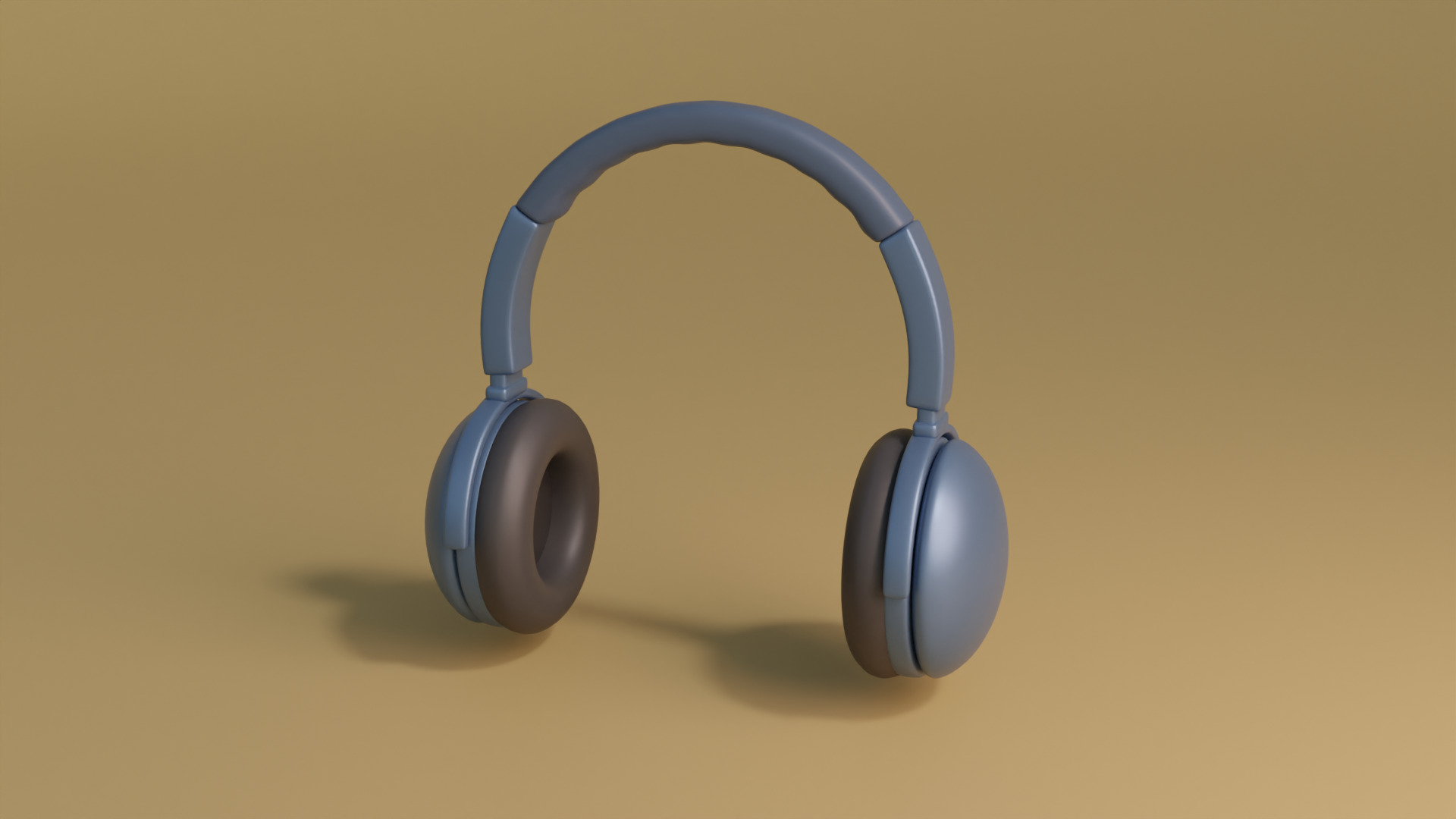 Cartoon headphone Low-poly 3D model_22