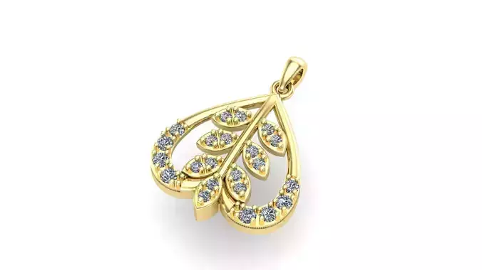 diamond pendant 3d model
