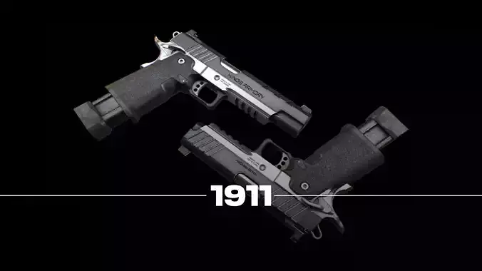 Knight Armory 1911 Low Poly PBR - FPS Weapon