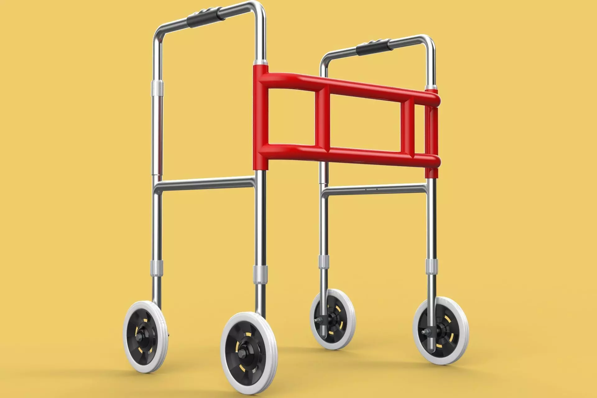 ROLLING WHEELED WALKER ZIMMER WALKING FRAME ROLLATOR FOLDABLE 3D model_0