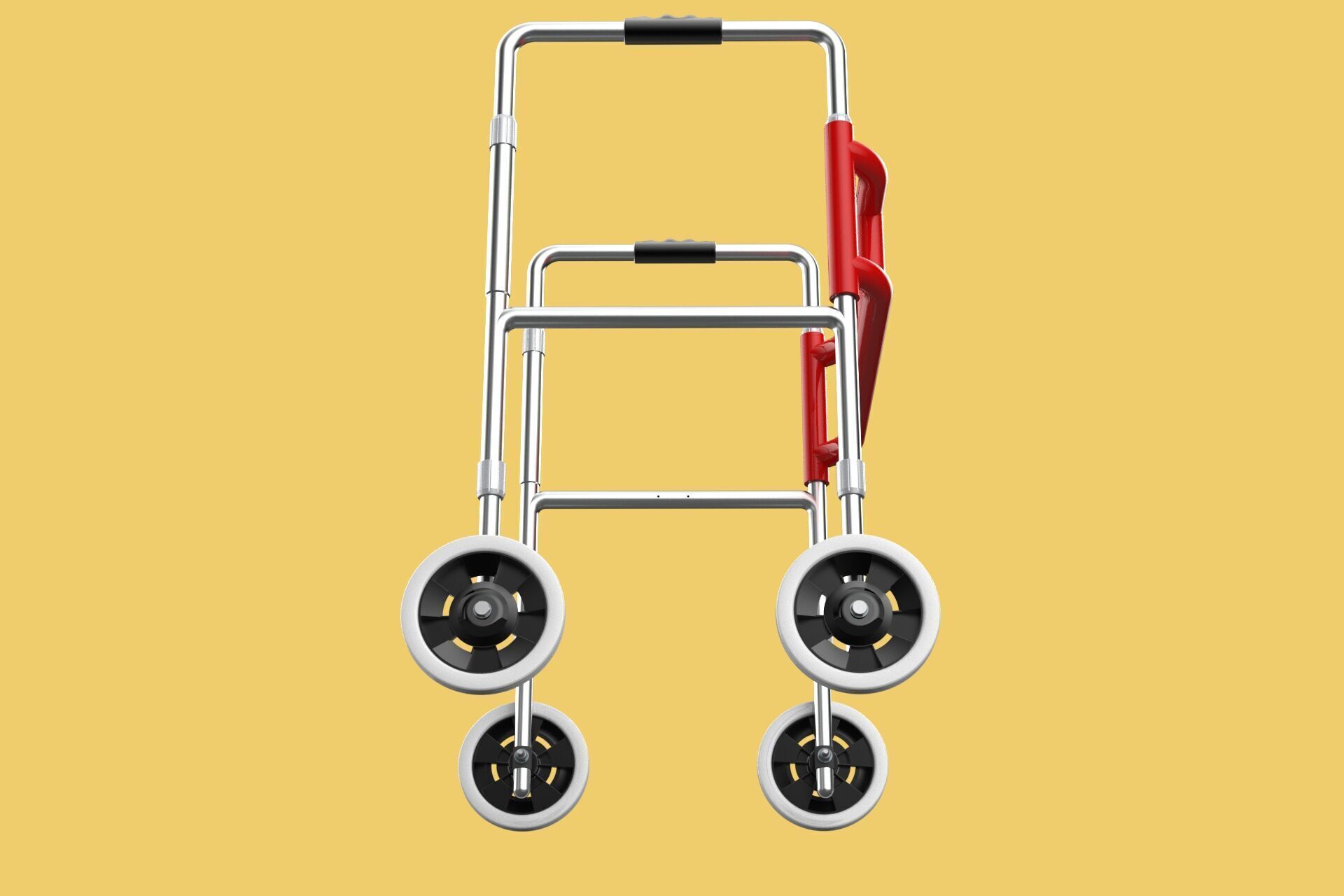 ROLLING WHEELED WALKER ZIMMER WALKING FRAME ROLLATOR FOLDABLE 3D model_3