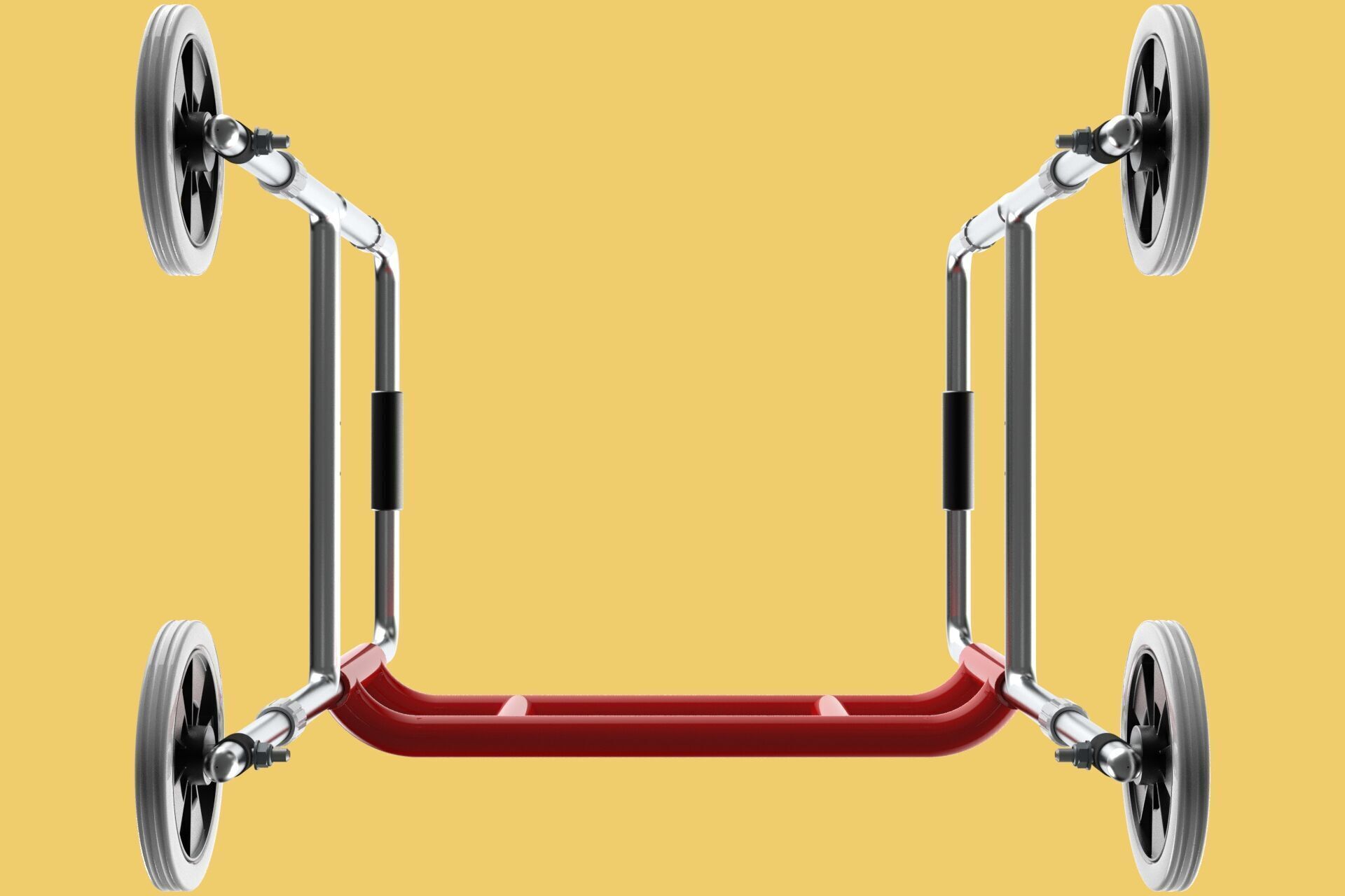 ROLLING WHEELED WALKER ZIMMER WALKING FRAME ROLLATOR FOLDABLE 3D model_6