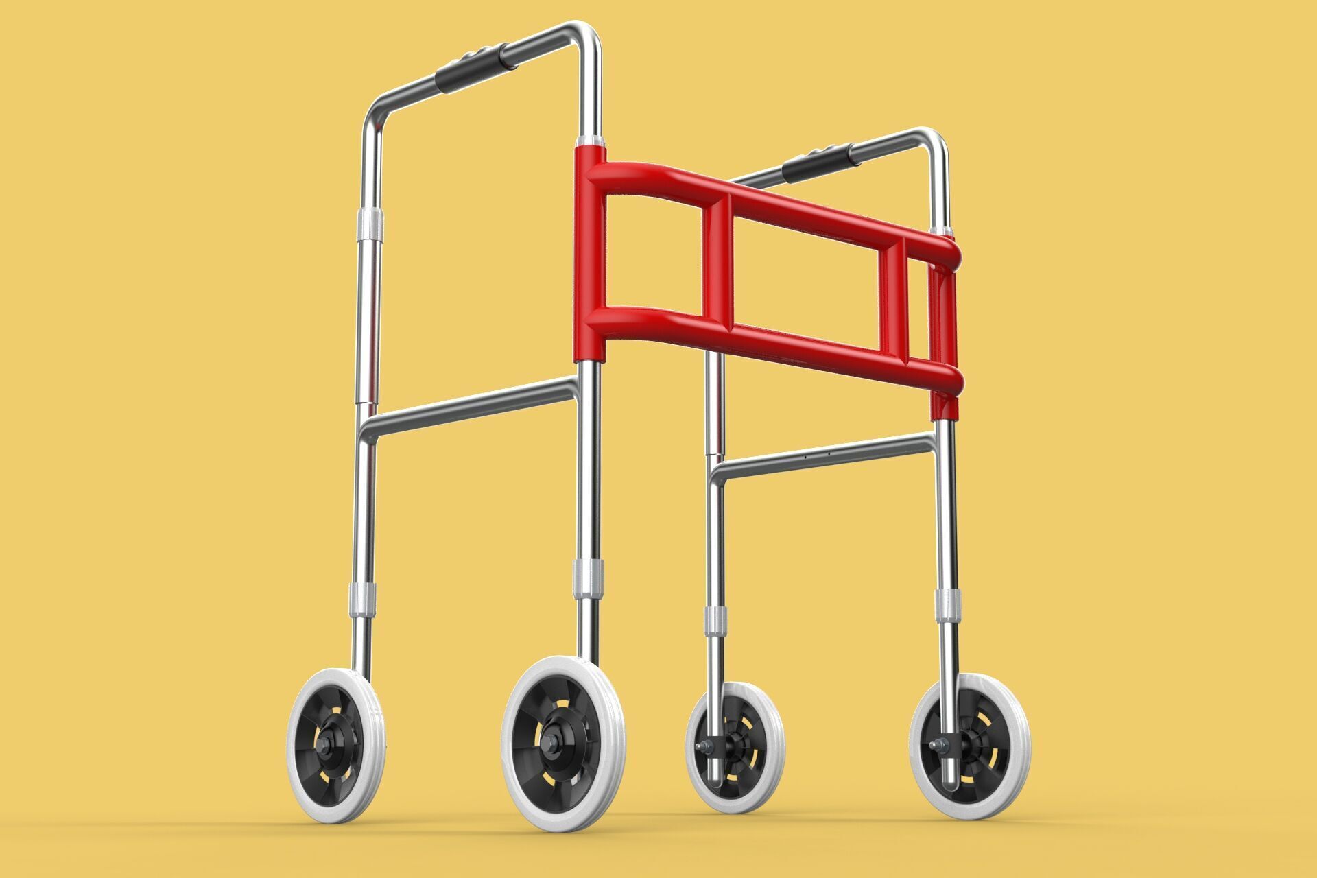 ROLLING WHEELED WALKER ZIMMER WALKING FRAME ROLLATOR FOLDABLE 3D model_19
