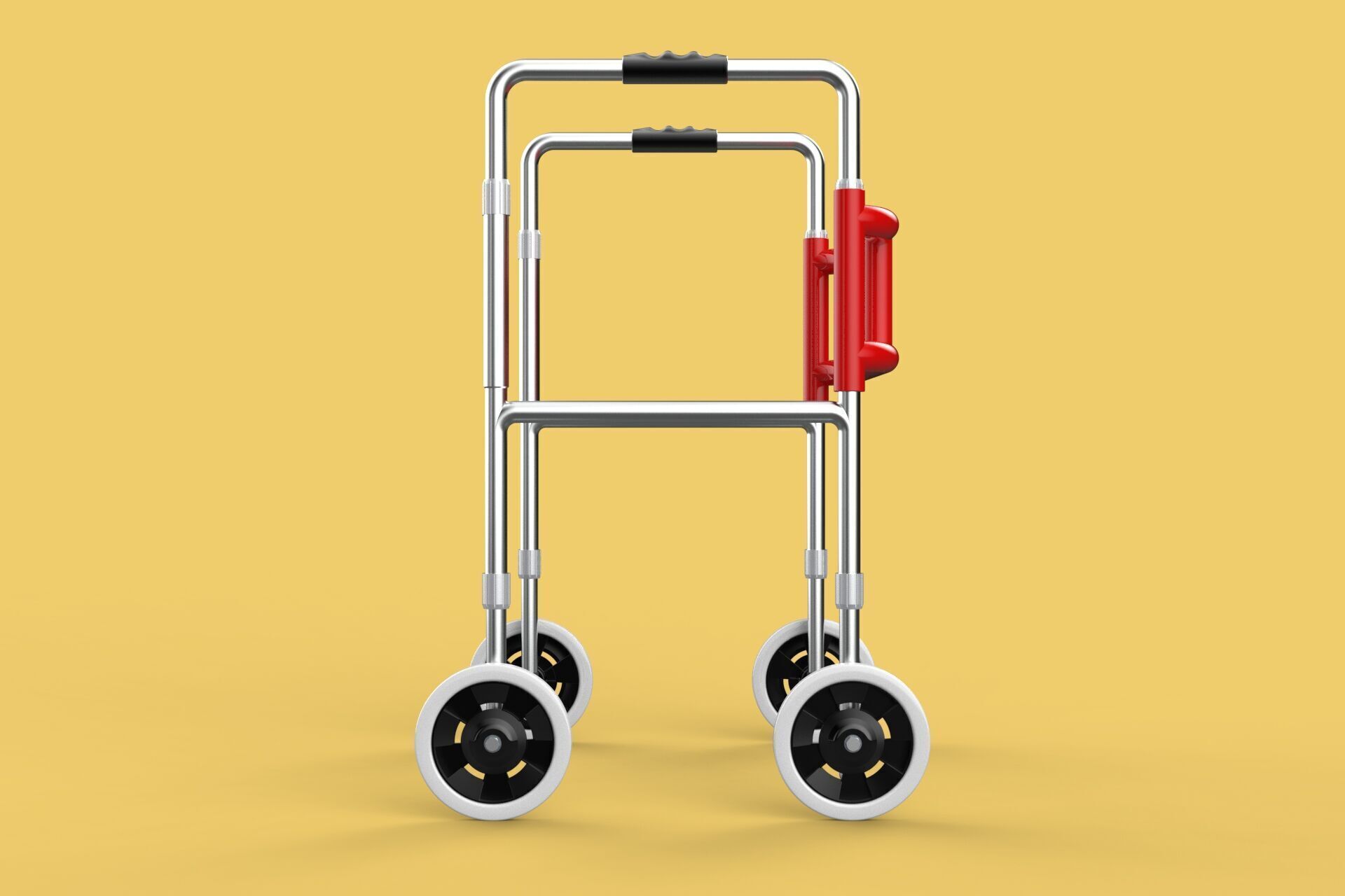 ROLLING WHEELED WALKER ZIMMER WALKING FRAME ROLLATOR FOLDABLE 3D model_2