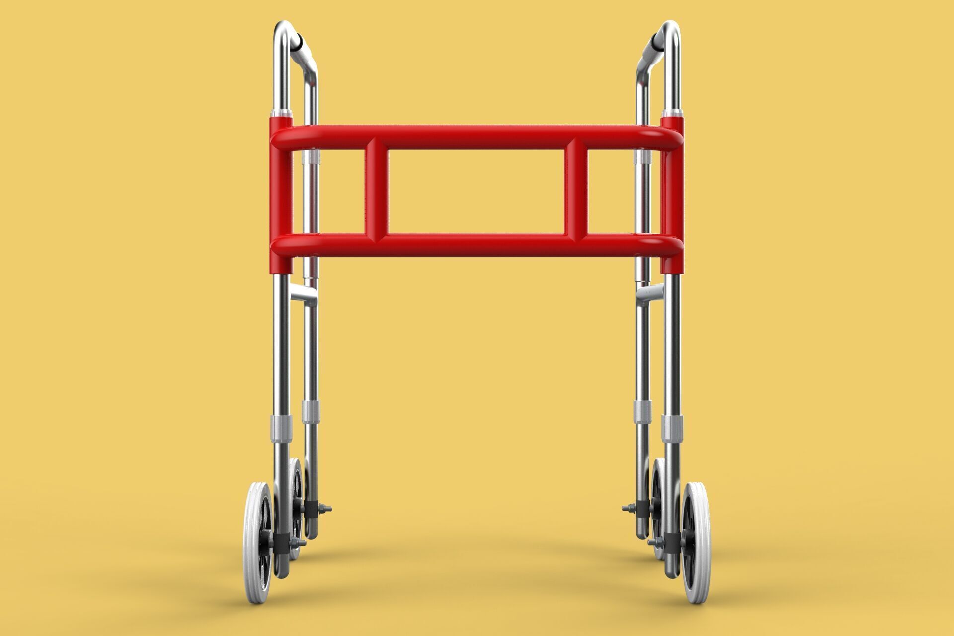 ROLLING WHEELED WALKER ZIMMER WALKING FRAME ROLLATOR FOLDABLE 3D model_22