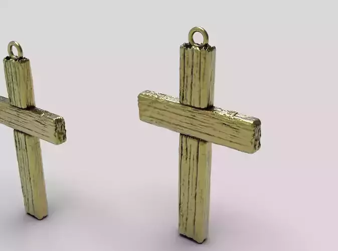 Wooden Cross Pendant