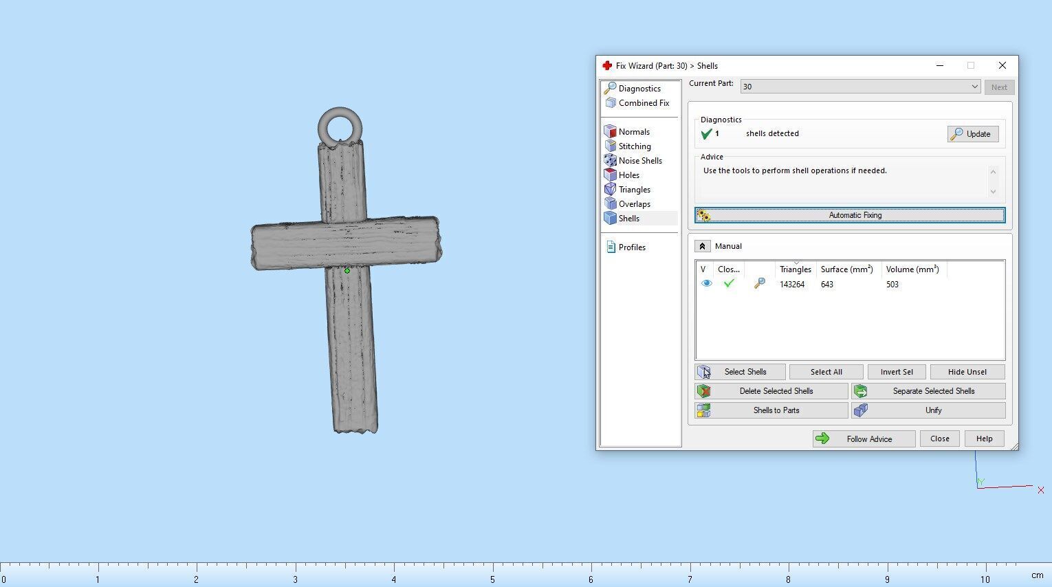 Wooden Cross Pendant 3D print model_6