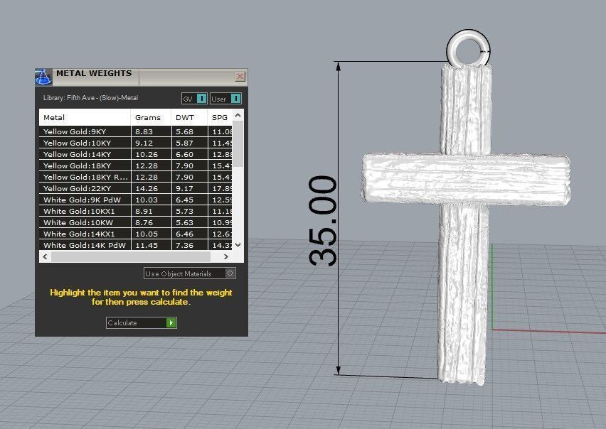 Wooden Cross Pendant 3D print model_8