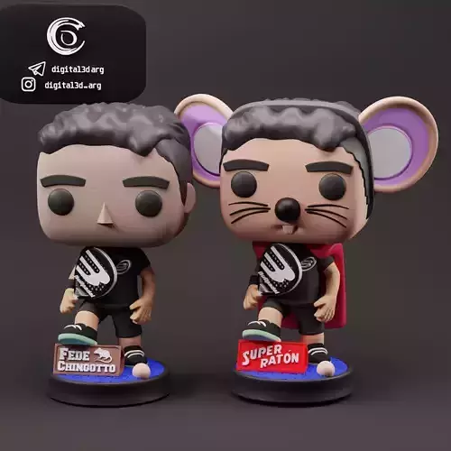 FUNKO FEDE CHINGOTTO EL SUPER RATON PADEL 3D print model