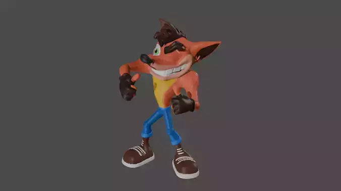 Crash Bandicoot Thumbs up Positive 3D print model