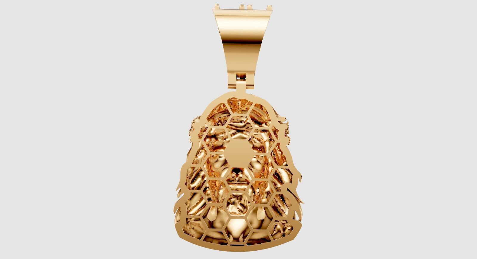 Jesus pendant 3D print model_3